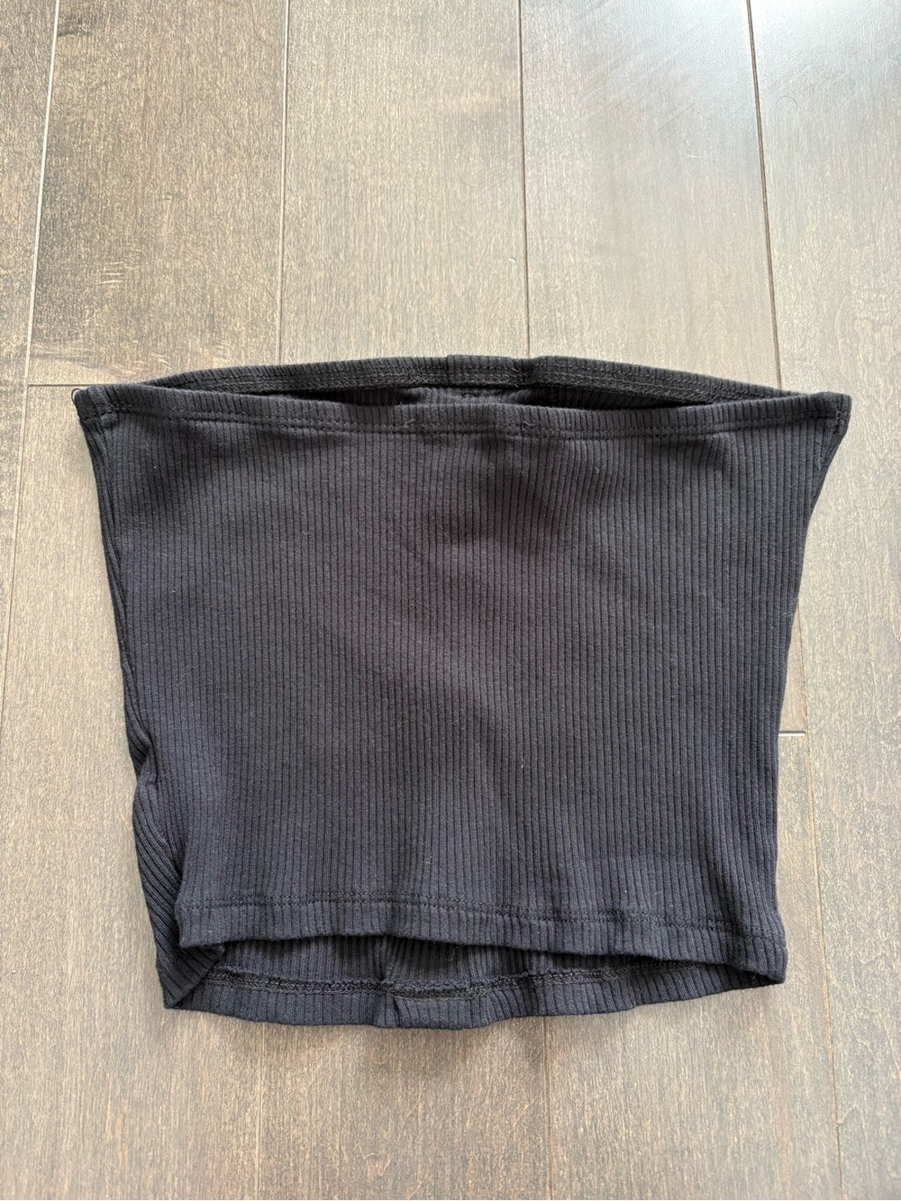 Streetwear Society Black Ribbed Tube Top Size S Summer Button Detail Cropped - Picture 2 of 6